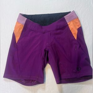 Pearl Izumi Women's Purple and Orange Cycling Shorts